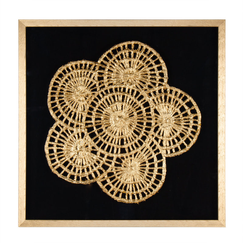 " Golden Petals Shadow Box "