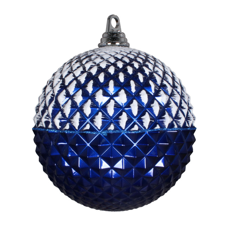 Ornement boule de durian Dillwyn, Bleu, H 10 po x l 10 po x P 10 po