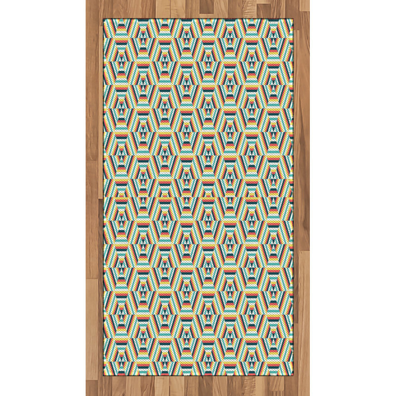 Tapis bleu, Rectangle 2 pi 7 po x 5 pi