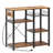 35.4" Iron Kitchen Baker's Rack with US Outlet & Bluetooth LED Light, Microwave Compatible