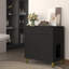 Grand / grand bac à litière, meuble moderne en bois pour bac à litière avec tiroir comme armoire-buffet (noir)-262568500