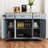54Inch Large Kitchen Island With Rubber Wood Drop Leaf-828131154