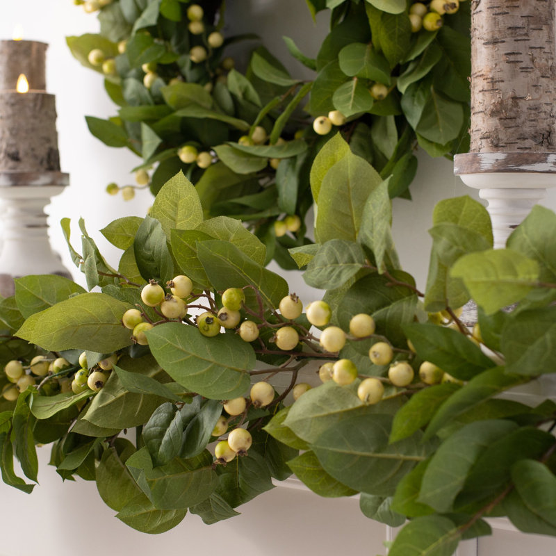 Guirlande Salal Leaf and Cream, L 6 pi