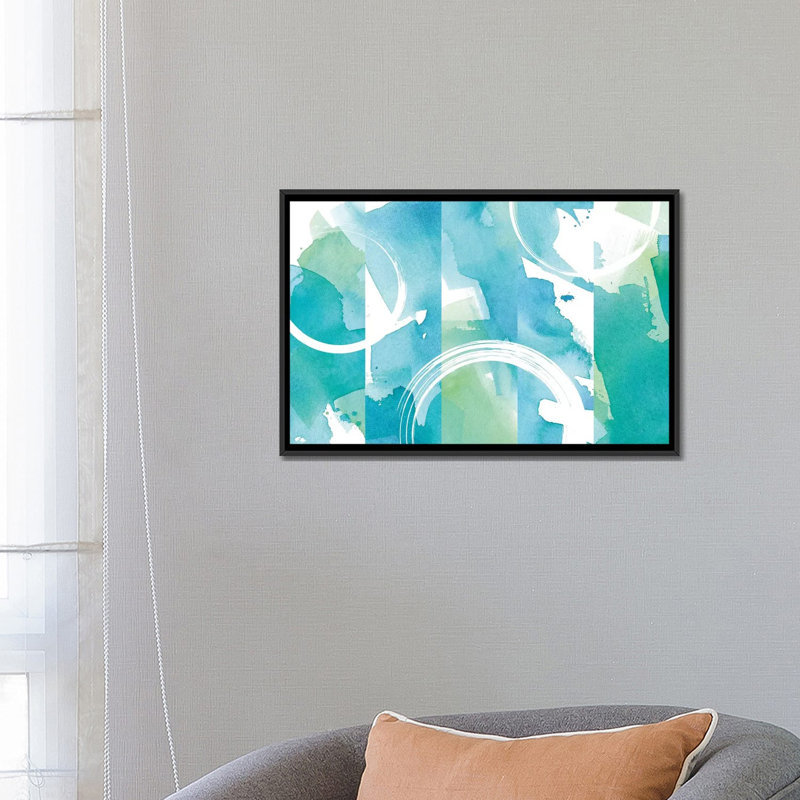 « côtier sensation i », impression sur toile, H 18 po x l 26 po x P 1,5 po, Toile avec cadre noir, Pas de tapis
