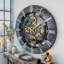 Horloge murale ronde surdimensionnée de 24 po pour le salon avec la collection Real Gear Gears Canada-101929732