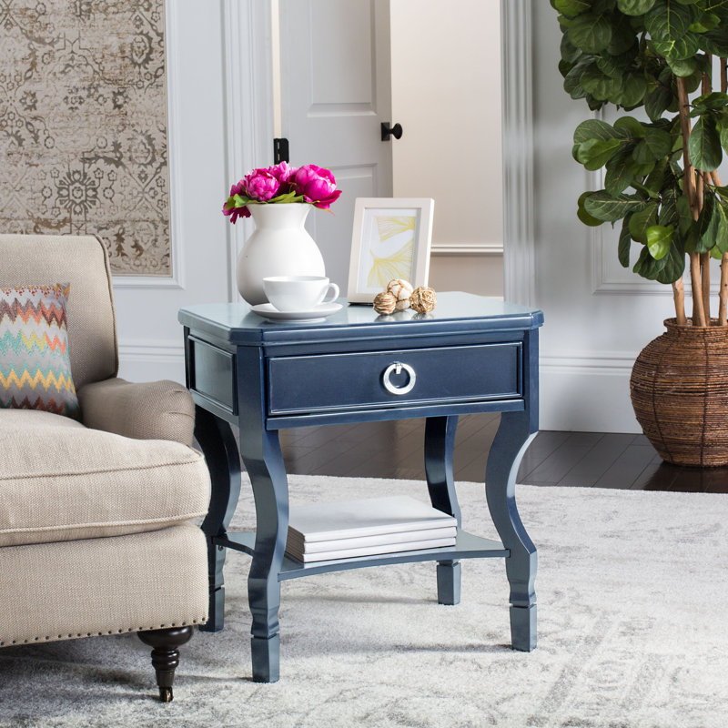 Table de chevet 24 po Elegant Desirat, Bleu marine