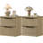 Modern Fluted 2-Drawer Nightstand-1126232591