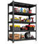 Étagère de rangement pour garage à 78 niveaux H 78 po, support réglable en métal robuste, organisateur autoportant pour entrepôt, sous-sol, buanderie et garde-manger, noir-1737310235