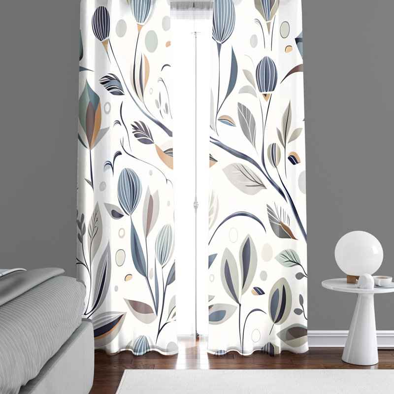 Banebrudge Semi Sheer Curtain Pair, 40" W x 82" L