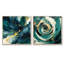 "Bleu foncé et coups d'or XX" - 2 pièces-819122799-819122798