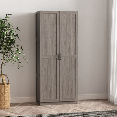 Cornelia Modern Storage Closet with 4 Fixed & Adjustable Shelves by Manhattan Comfort
