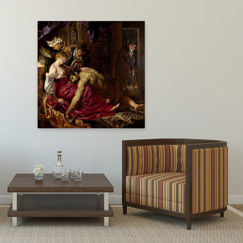 Samson et Delilah, impression d'art mural classique et mystique abstrait, H 48 po x l 48 po
