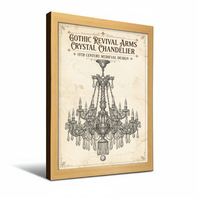 chandelier Gothic Revival Arms Crystal Chandelier Design