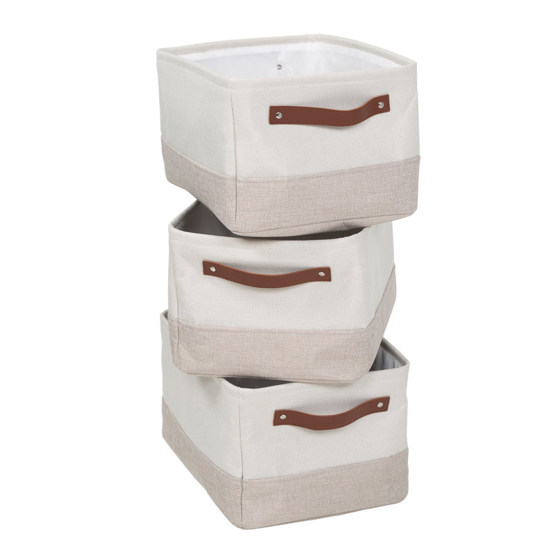 Canvas Storage Bins, 3-Pack
