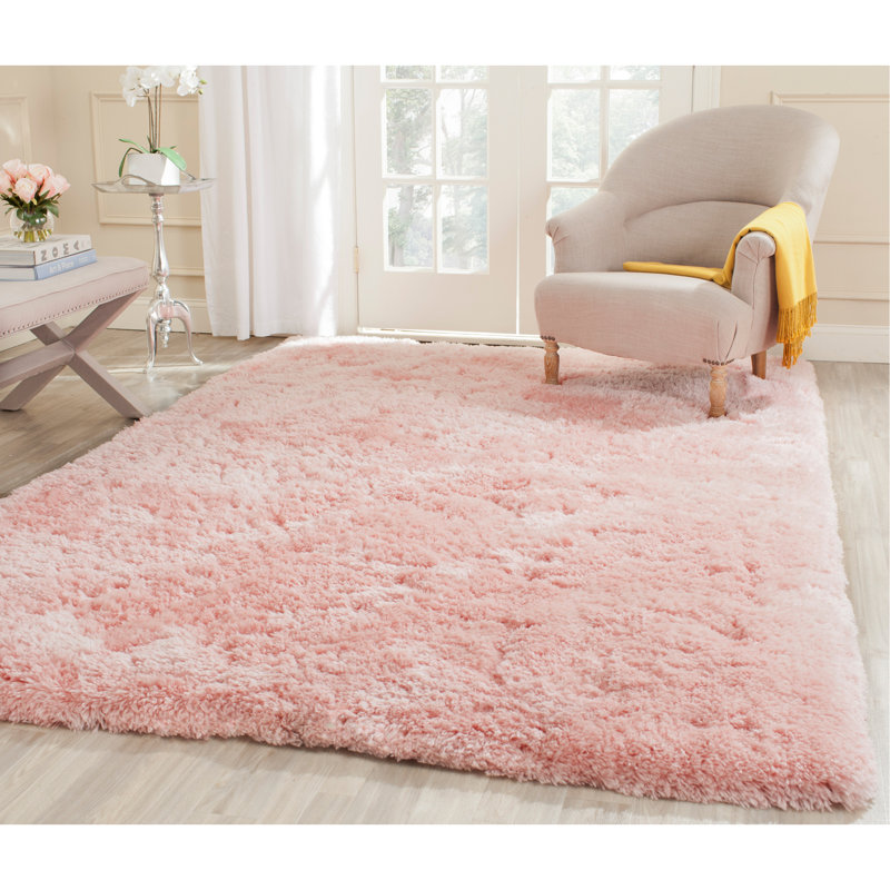 Gentas Shag Hand Tufted Performance Solid Color Rug, Rectangle 6' x 9'