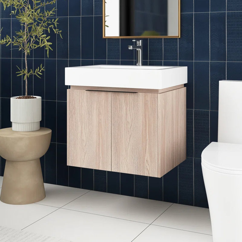 Ensemble de meuble-lavabo simple mural 24 po Evridiki