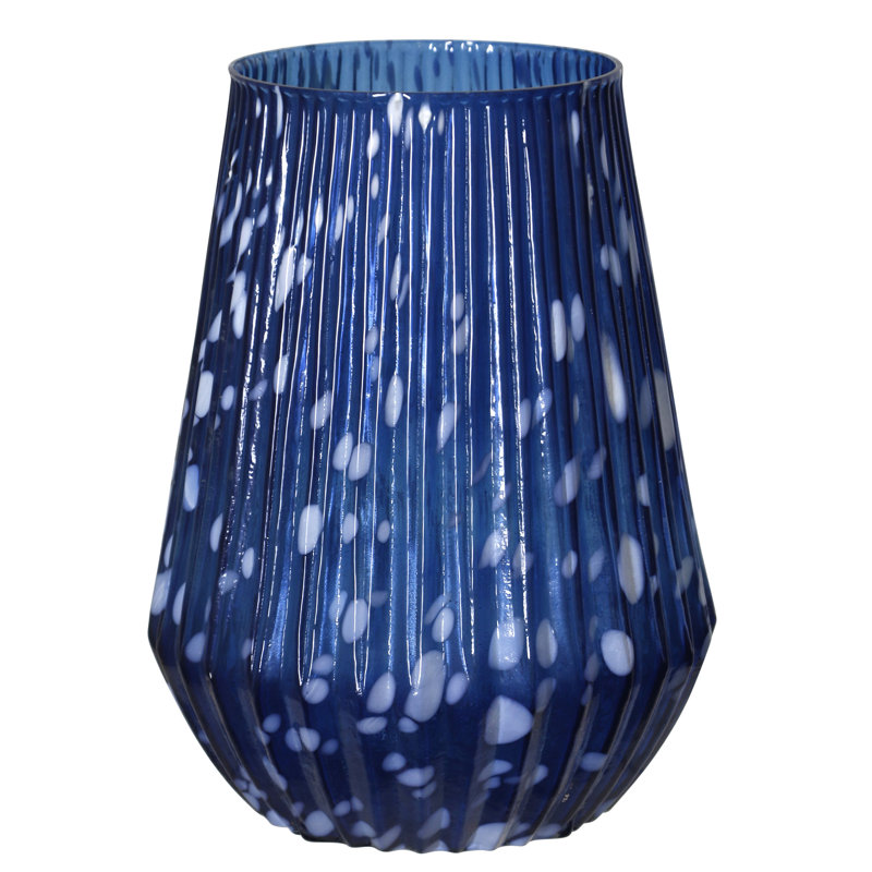 Mordy - Glass Vase - 9" x 12", Blue