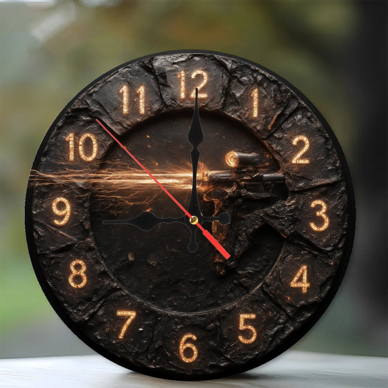 Horloge, fusils à étincelles