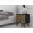 Rowson Stylish Nightstand, Black & Atlantic Pine, 19.7 x 22.0 x 15.7 inches | Durable 100% Chipboard with MDF Frame, Thickness: 0.7 inches | Ideal for Bedrooms, Modern Design with Spacious Top & Sturdy Legs (Height: 6.3 inches)