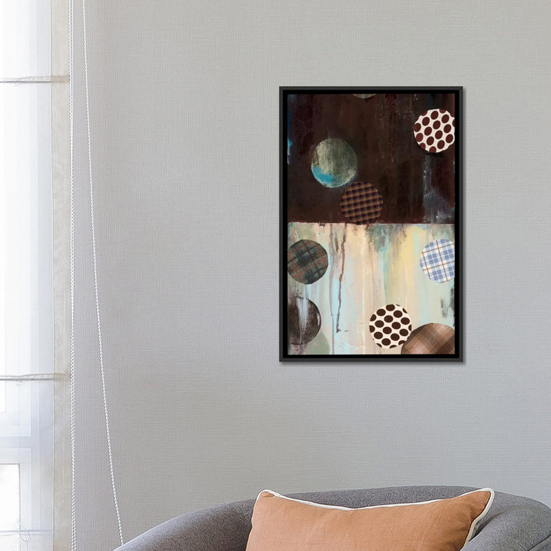 « grayson patchs i » par wani pasion, impression sur toile, H 26 po x l 18 po x P 1,5 po, Toile avec cadre noir, Pas de tapis