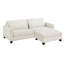 Rectangle rembourré avec des pieds en bois massif, rembourrage en mousse, H 40,5 po x 30 po x 18 po, limite de 300 lb, cadre de salon, ressorts ensachés et coussin, capacité, moderne