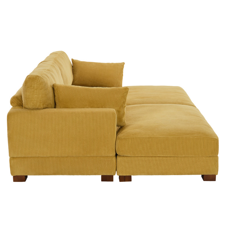 Stoneville Modular Corner Sofa, Orange