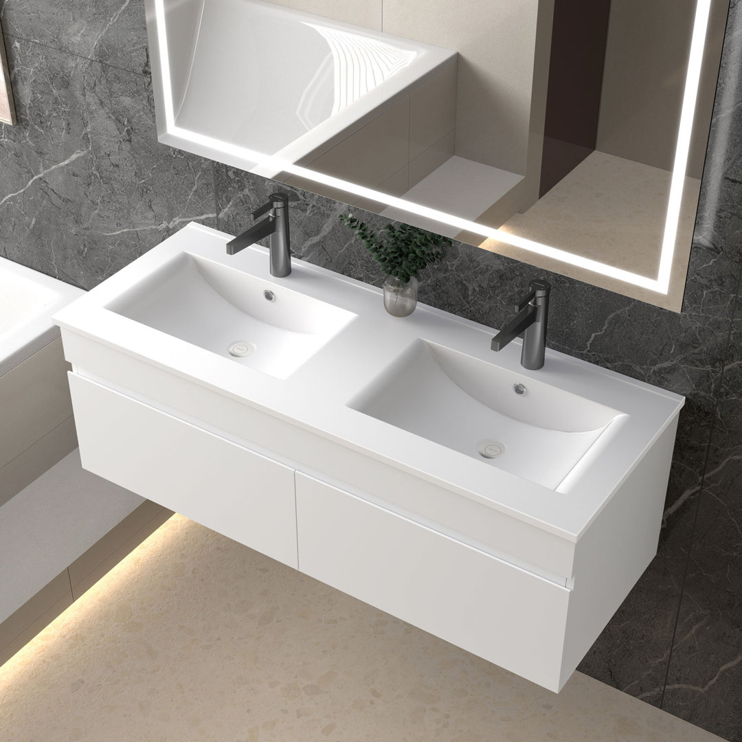 1200mm Bathroom Vanity Unit with Basin Sink Unit Wall Hung