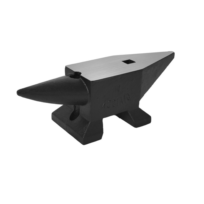 22 lb (10 kg) enclume à corne simple - acier moulé de haute dureté avec grand comptoir et base stable pour le travail des métaux