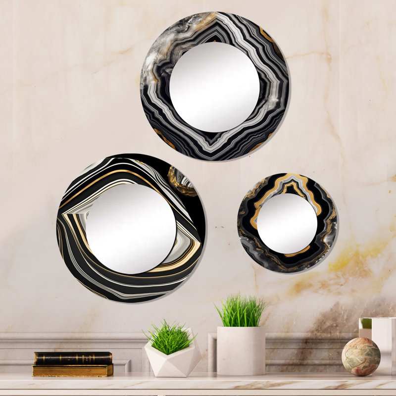 Miroir mural rond Glam Serenity