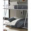 Contemporain, lit superposé simple sur double, lit superposé en métal, finition argentée, angle argenté, look contemporain, attaché