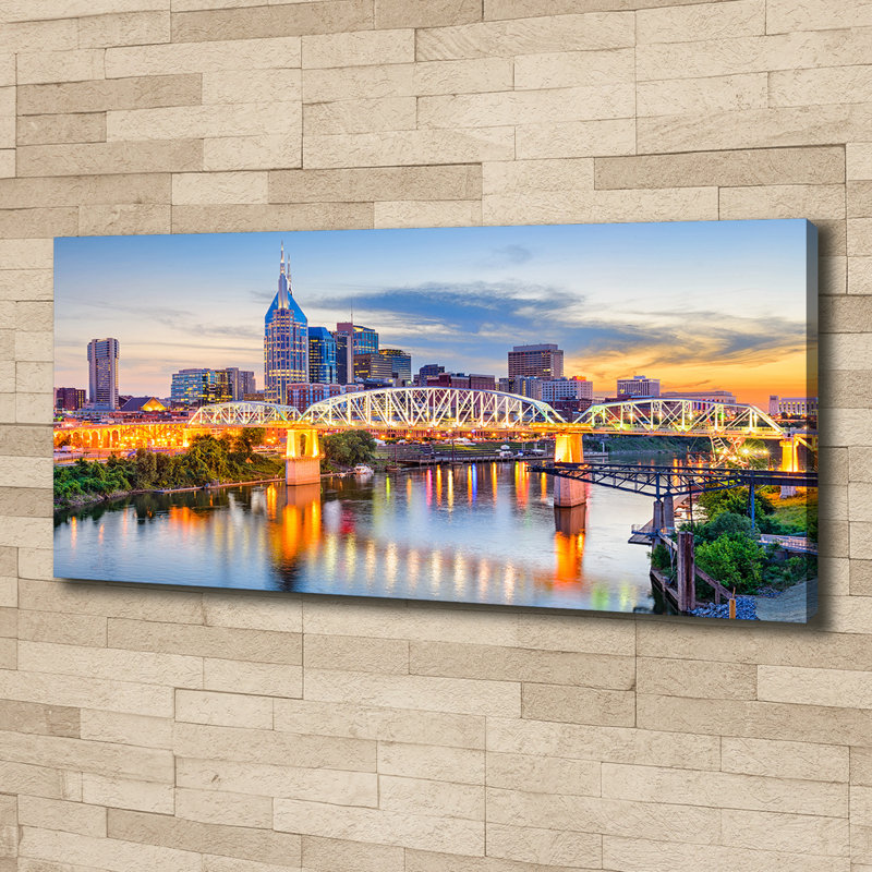 Tennessee USA Bridge - Wrapped Canvas Print