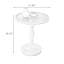 Table de bout moderne en bois massif et acier inoxydable