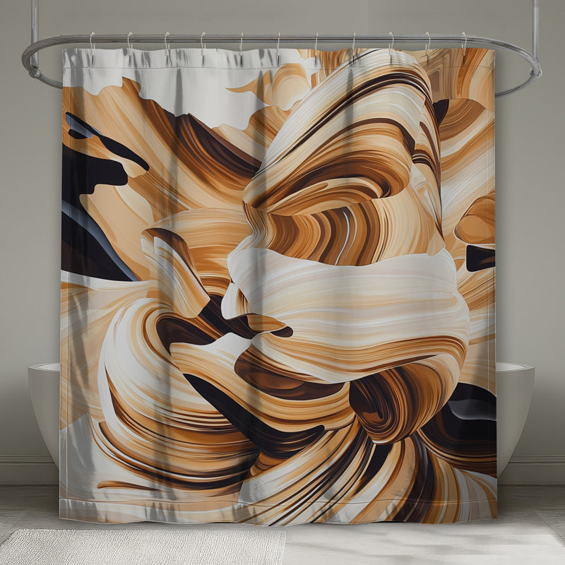 Abstract Shower Curtain -  Art Bathroom Decor Modern, 70in W x 84in H