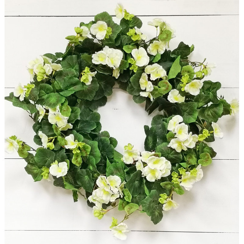 Couronne de 24 po Bergonia, Blanc
