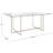 Turner Glass Top Metal Base Dining Table