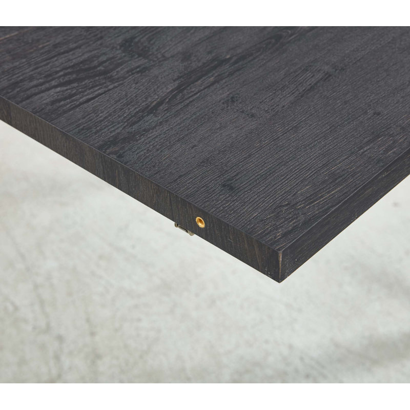 Table extensible, table de salle à manger, table de bureau, table basse, pieds en métal, plateau en panneau de fibres à densité moyenne