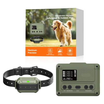 Wireless Dog Fence System : Electric Fence For Dogs Freedom Safe Indoor Outdoor For Medium Large Dogs Covering Up To 5.6 Acre