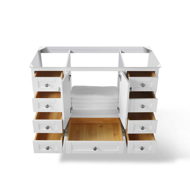 Audrey 47.13'' W Single Bathroom Vanity Base, White