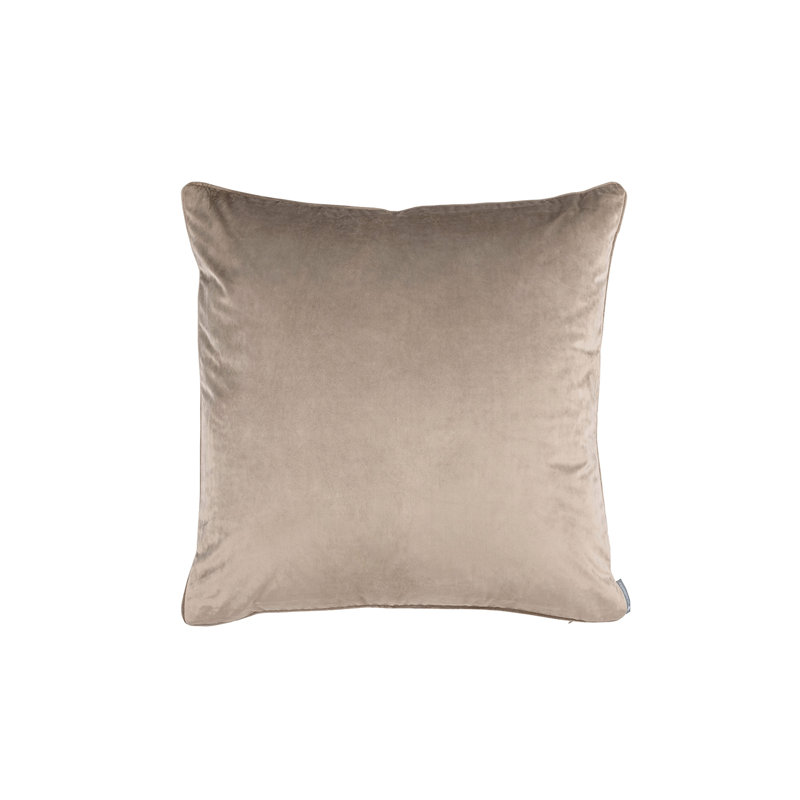 Milo 24" Brown Velvet Square Throw Pillow