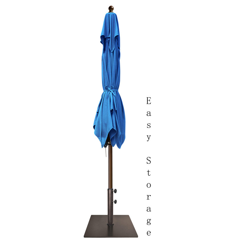 Parasol de marché carré 6 pi Nahlani, Bleu