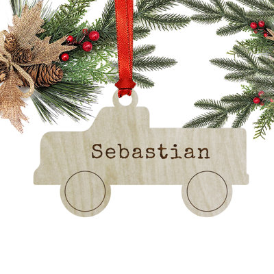 Personalized Laser Engraved Christmas Hanging Figurine Ornament