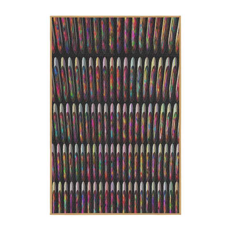 Tapis beige/rose à motifs, Rectangle 2 pi x 4 pi