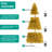 Traditional Gold Christmas Tree with Lights, Tree Prelit with Metal Stand-432555648