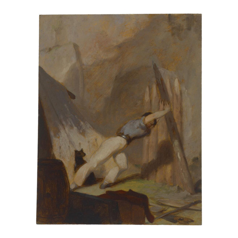 «Building a Shelter» par Thomas Sully - Impression Giclée, H 28 po x l 22 po
