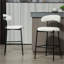 Tabourets de bar confortables à hauteur de comptoir avec housse en tissu élégant et base stable pour îlot de cuisine-971434275