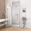Porte de douche pivotante semi-sans cadre-127317902