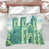 Olive vif / bleu sarcelle clair