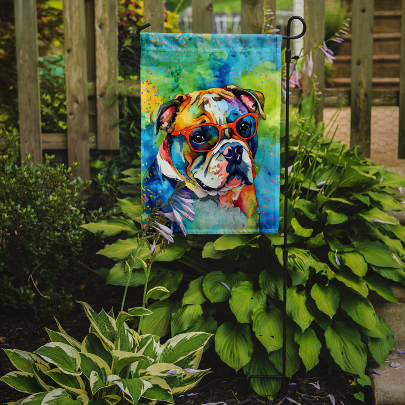 Hippie Dawg Garden Flag, English Bulldog