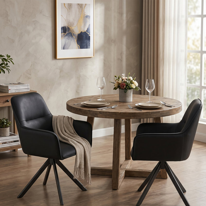 Chaise de salle à manger simple avec accoudoirs Simple, Black