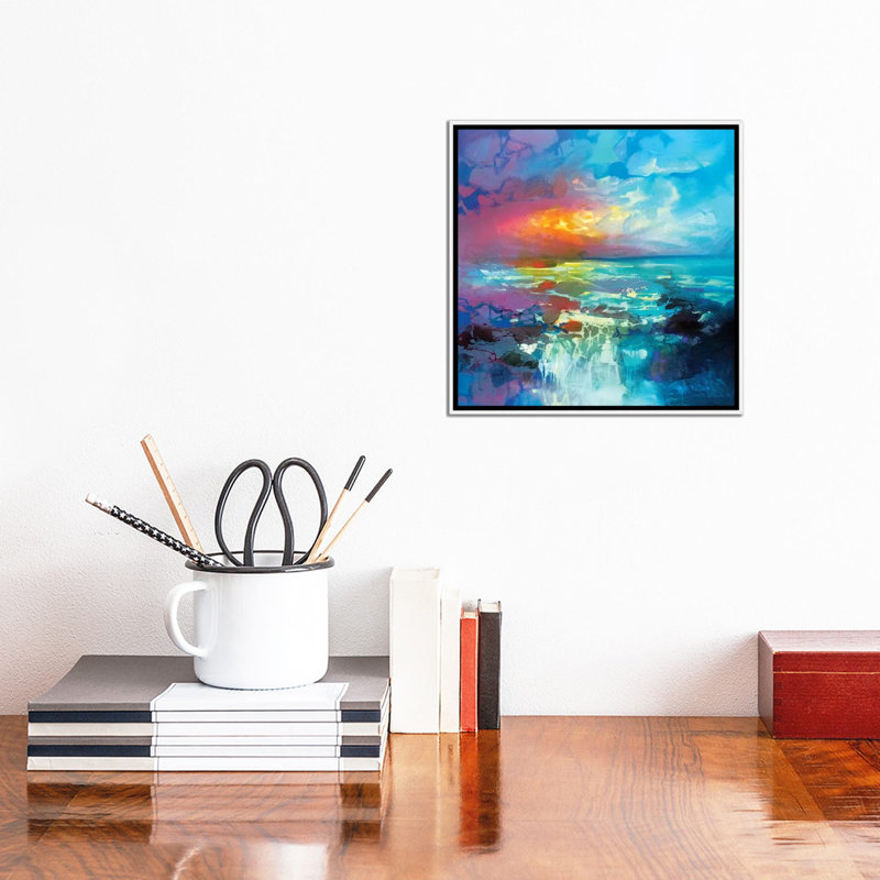 «Fleetage Glow» par Scott Naismith - impression d'art graphique, Pas de tapis, Toile blanche encadrée